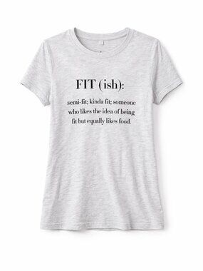 Kittenish FIT(ish) Graphic Tee Gray Short Sleeve Size Large